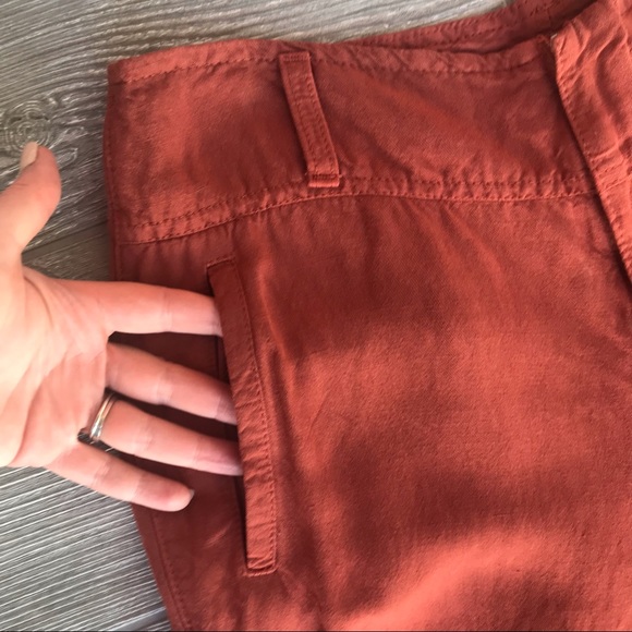 SUGAR PRODUCT Burnt Orange Linen Rayon Trouser - Picture 12 of 15